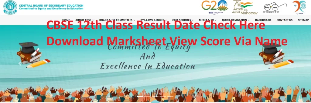 CBSE Class 12th Result 2024 (Release Date)Download mark sheet यंहा पर देखे Link official website @cbse.nic.in