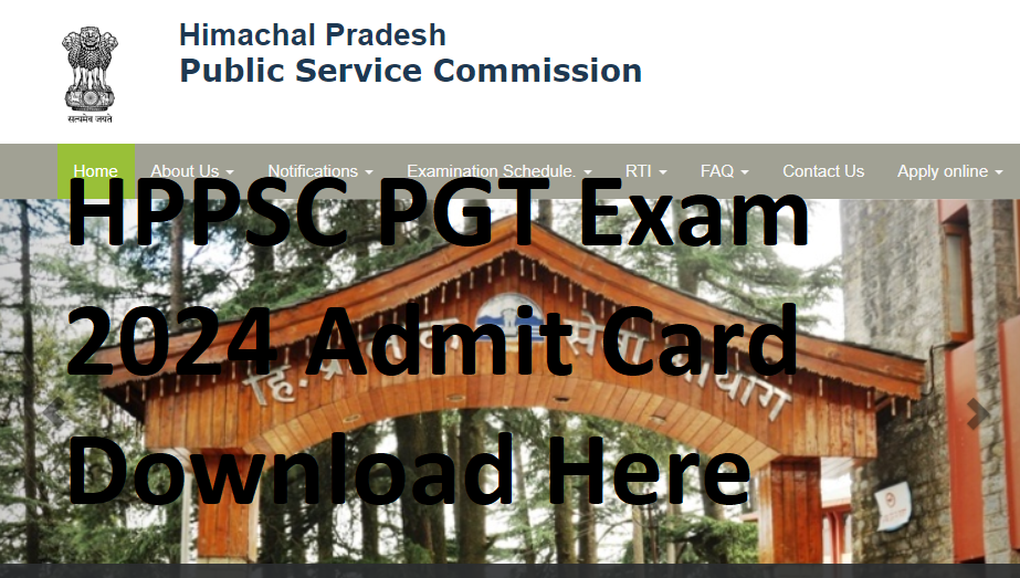 HPPSC PGT Admit card 2024 Download Link Check Exam date and Center School Lecture Exam 2024