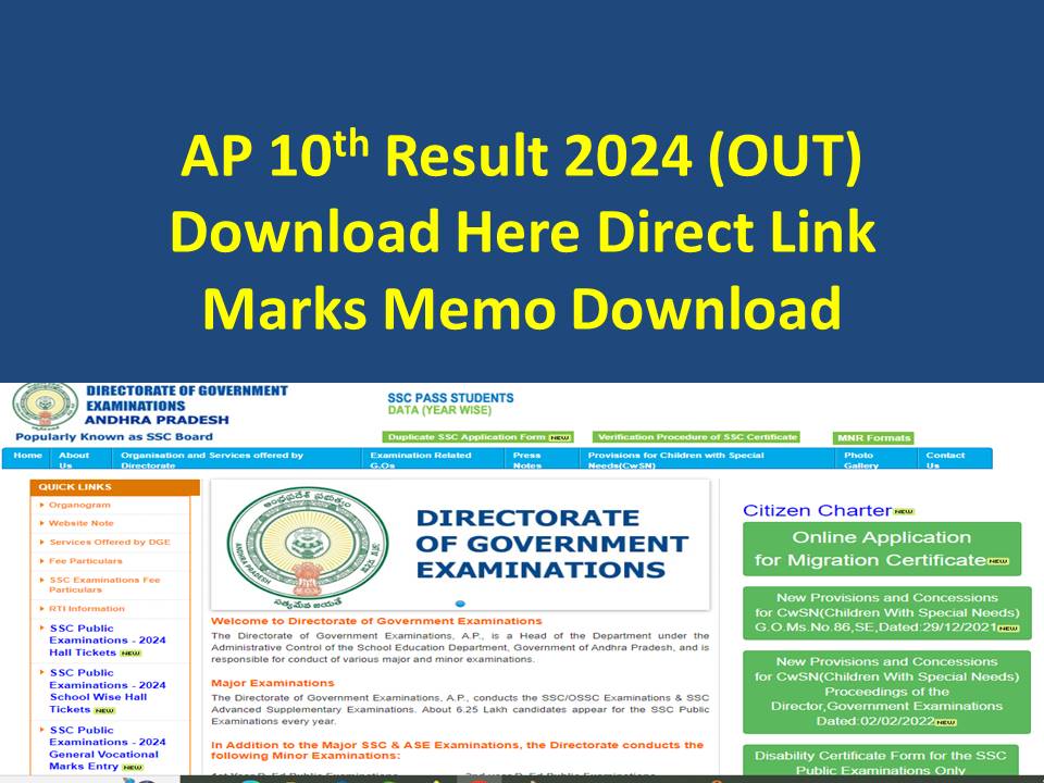 bse.ap.gov.in 10th Results Recruitment 2024
