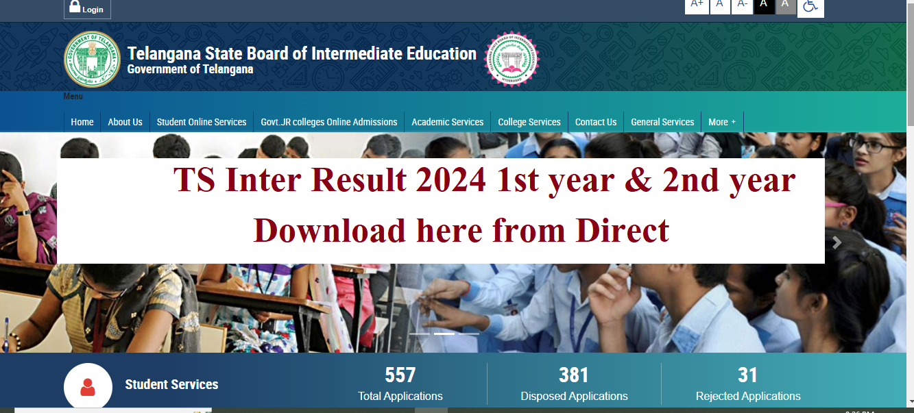 TS Inter Results 2024 Link (OUT) 1st & 2nd year Manabadi tsbie.cgg.gov