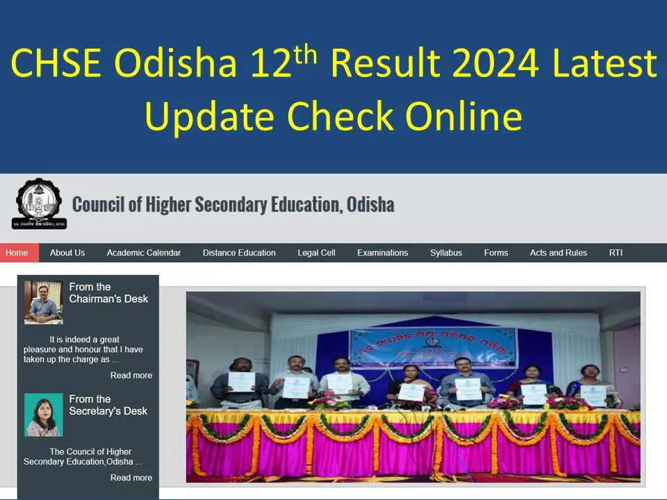 CHSE Odisha 12th Result 2024 Link 