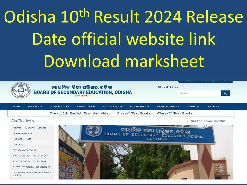 Odisha 10th Result 2024