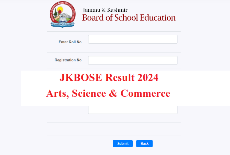 JK Board 12th Result 2024 Link (OUT) Download Check online Roll Number