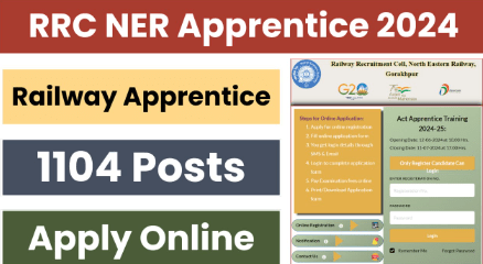 RRC NER Gorakhpur Apprentice Recruitment 2024 Notification Out for 1104 Posts Apply Now