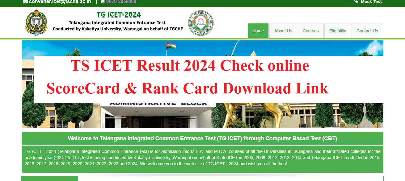 TS ICET Results 2024 Link (OUT) Download at icet.tsche.ac.in Telangana