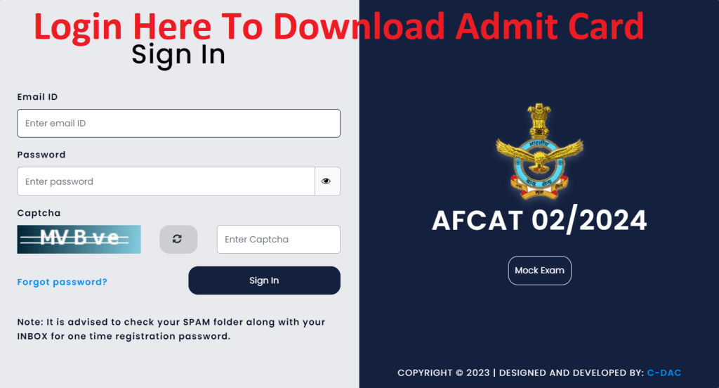 AFCAT 2 Admit Card 2024